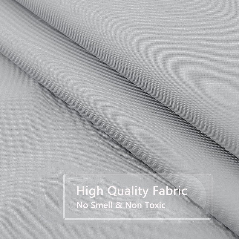 LLSCL Grey Fabric Shower Curtain Liner with Bottom Counterweight, Waterproof Hotel Quality, 72 x 72 Machine Washable - Image 5